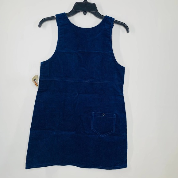 VTG Cherokee Navy Corduroy Pinafore Dress Girl S L - Picture 2 of 7